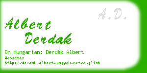 albert derdak business card